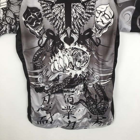 Primal Men’s 3/4 Zip Cycling Jersey Athletic Shirt Sz XL Tattoo Style Graphics - Picture 12 of 16